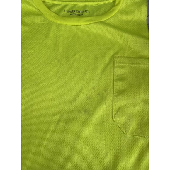 Bass Creek Outfitters Mens High Visibility Reflective Safety 3XL Tee Neon Yellow - Picture 3 of 4